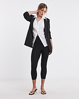 Black Jersey Cropped Legging
