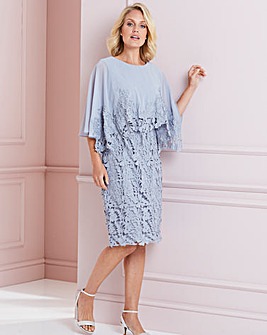 nightingales lace dress and jacket silver grey