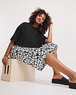 Mono Print Culotte Trouser