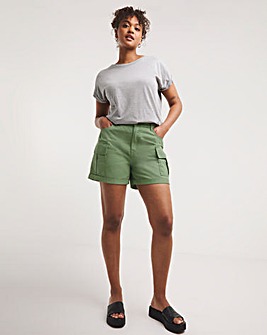 Khaki Cargo Utility Shorts