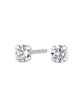 Simply Silver Sterling Silver 925 Cubic Zirconia Small Stud Earrings