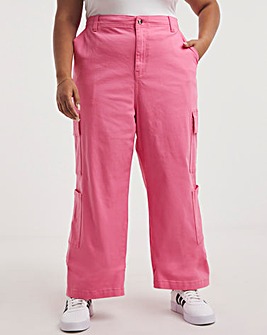 Hot Pink Double Pocket Cargo Trouser