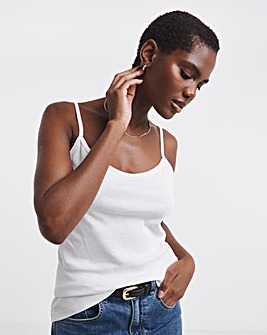 White Cami Vest with Adjustable Straps