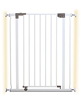 Liberty Tall Metal Gate With Stay-Open Feature - White