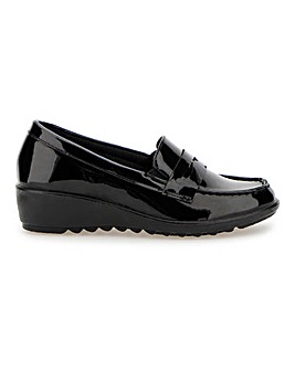 Cushion Walk Low Wedge Loafers Extra Wide EEE Fit