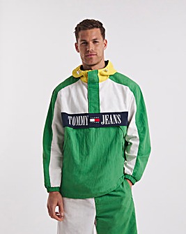 Tommy Jeans Green Archive Popover Jacket