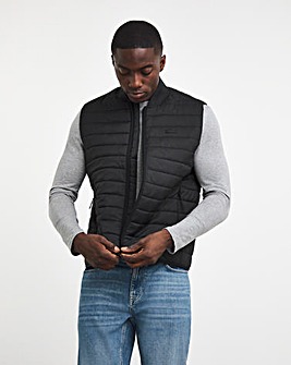 Calvin Klein Black Quilted Crinkle Gilet