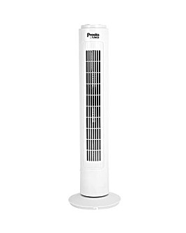 Tower 29 Inch Oscillating White Tower Fan
