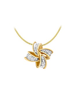 9Ct Gold Diamond Cross Necklace