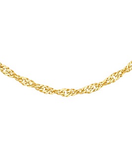 9Ct Gold Twist Curb Chain