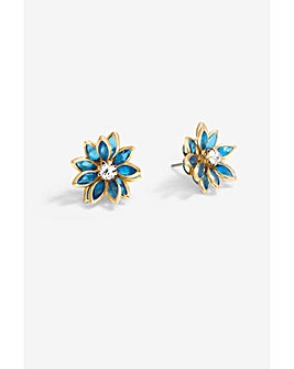 Jon Richard Blue Floral Earrings