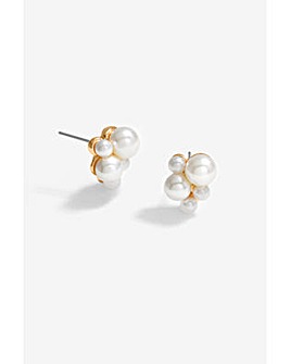 Jon Richard Clustered Pearl Studs