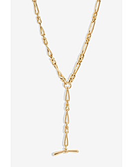 Jon Richard Gold T Bar Necklace