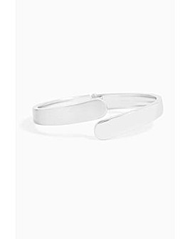 Jon Richard Silver Satin Open Bangle