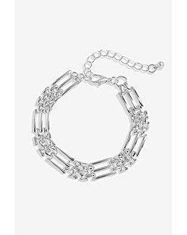 Jon Richard Silver Gate Chain Bracelet