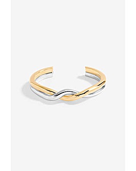 Jon Richard Two Tone Twisted Cuff