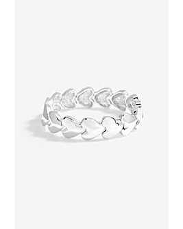 Mood Silver Molten Heart Bracelet