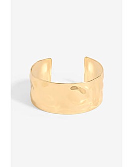 Mood Gold Polished Molten Cuff Bracelet