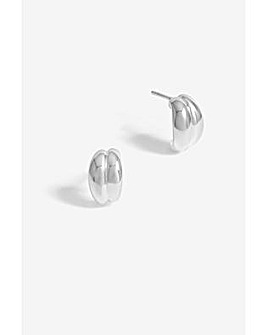 Simply Silver Sterling Silver 925 Polished Double Row Ridge Drop Earrings