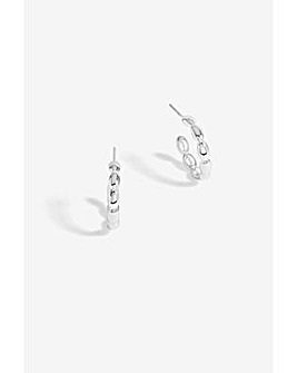 Simply Silver Pebble Hoops