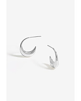 Simply Silver Curved Hoops