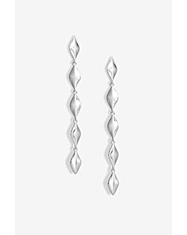 Simply Silver Sterling Silver 925 Polished Diamond Shape Drop Earrings