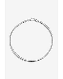 Simply Silver Sterling Silver 925 Fine Flat Snake Chain Bracelet