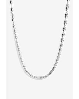 Simply Silver Flat Herringbone Necklace