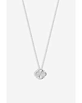 Simply Silver CZ Cut Clover Pendant