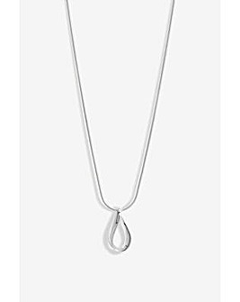 Simply Silver Sterling Silver 925 Polished Open Pear Drop Pendant