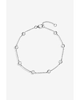 Simply Silver Station Crystal Bracelet