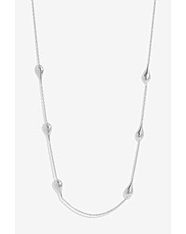 Simply Silver Sterling Silver 925 Polished Nugget Orb Necklace