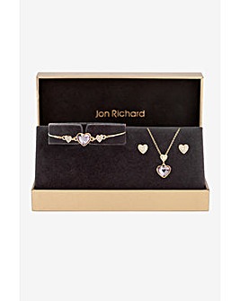 Jon Richard Rose Heart Drop Trio Set