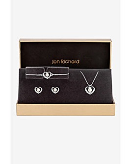 Jon Richard Pearl Heart Trio Set