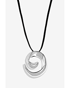 Inicio Silver Plated Molten Cord Pendant - Gift Pouch