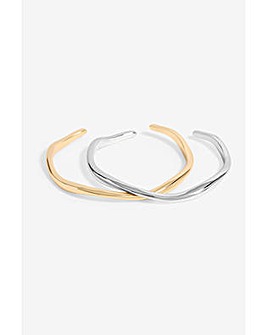 Inicio Two Tone Cuffs - Pack of 2 - Gift Pouch