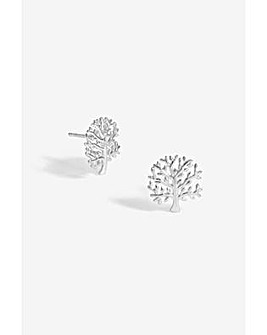 Simply Silver Meaningful Tree Studs