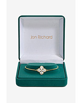 Jon Richard CZ Clover Toggle Bracelet