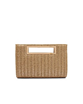 Paradox London Delma Raffia Clutch Bag