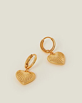 Accessorize Gold-Plated Heart Earrings