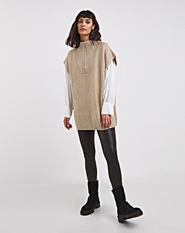 Zip Neck Poncho