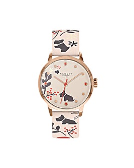 Radley Branded Ladies Dove Grey Leather Strap Watch