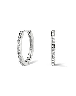 Radley Silver Plated Stone Set Hoop Earrings