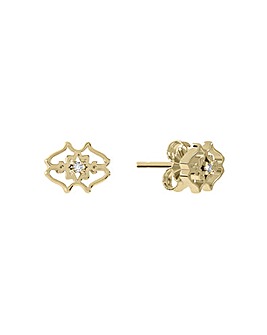 Radley 18ct Gold Plated Heirloom With Diamond Centre Stud Earrings