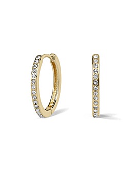 Radley 18ct Gold Plated Stone Set Huggie Hoop Earrings