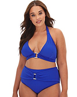 Textured Halterneck Bikini Set