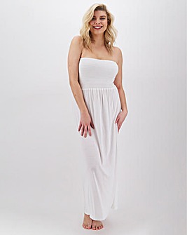 Shirred Top Maxi Beach Dress