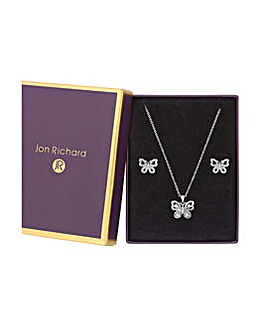 Bliss Cubic Zirconia Butterfly Set - Gift Boxed