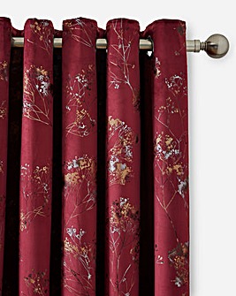 Lucia Interlined Velour Eyelet Curtains