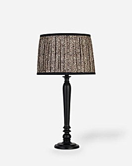 Leopard Shade Spindle Table Lamp